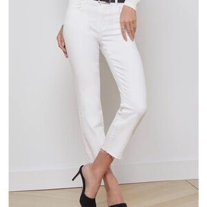 EUC L’Agence Sadie High-rise Cropped Frayed Jeans